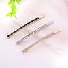 Net Red golden Diamond Word folder Liuhaijia Simplicity Hairpin Edge clamp electroplate DIY Jewelry Hairpin Accessories