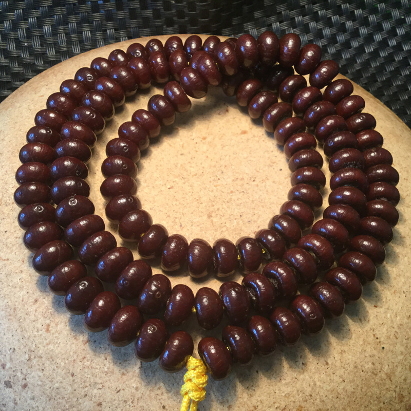 紫金钵盂菩提 金碗菩提佛珠108颗 紫金钵手串 印尼金碗原籽菩提