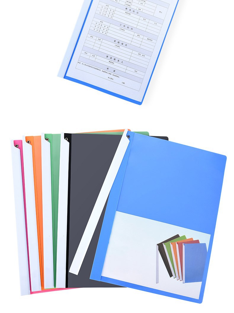厂家定制a4抽杆夹拉杆夹旋转文件夹加厚报告夹彩色试卷装订夹
