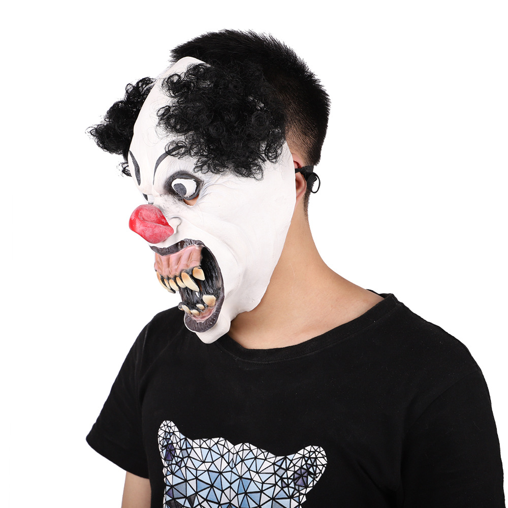 万圣节恐怖面具头套惊悚cosplay小丑假面化妆舞会恶搞笑派对文化