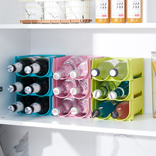冰箱啤酒收纳架创意可叠加易拉罐饮料瓶置物架家用简约塑料整理盒