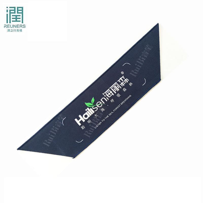 源头工厂被子角标洗水唛床上用品斜角布标织唛商标制作 床垫角标