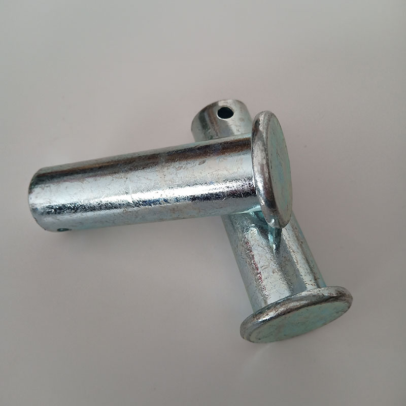 施工升降机扶墙臂销子镀锌 平头带孔销轴 m20*80人货电梯配件