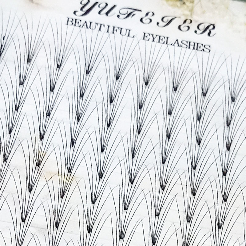 Pingdu Factory Wholesale 6 PCs Individual False Eyelash 16 Rows Grafting False Eyelashes Thick Curl Plant Eyelashes Russian Volume