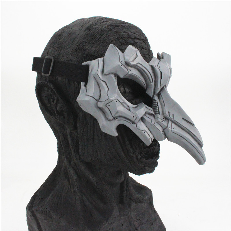 机械面具cosplay日本作家仓戸みと二次元万圣节道具 机械鸟嘴面具