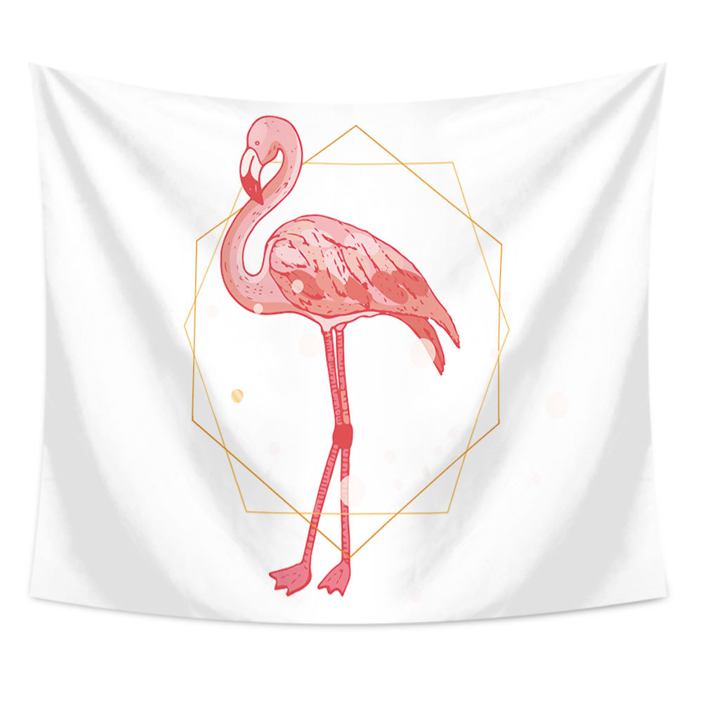 北欧ins热爆款挂布亚马逊速卖通火烈鸟挂毯 挂画 桌布 沙滩巾地毯