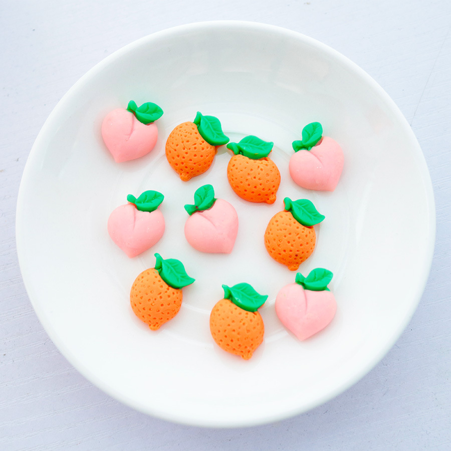 diy配件饰品 软陶水果牛油果配件爱心耳环种子钥匙扣吊坠挂件