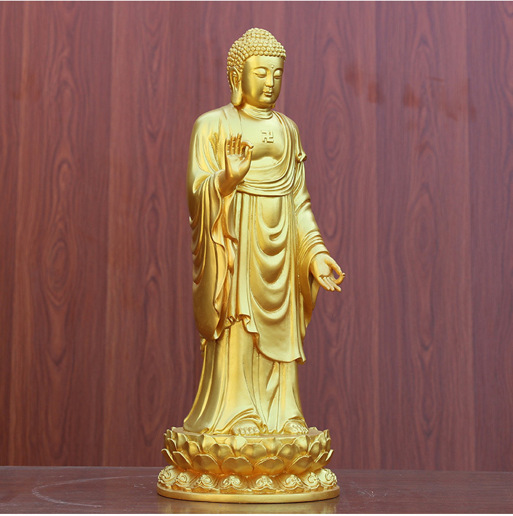 Sujin Taolai Buddha 50cm High Standing Buddha Statue Home Serving Resin Decorations Buddha Statue Factory Supplier