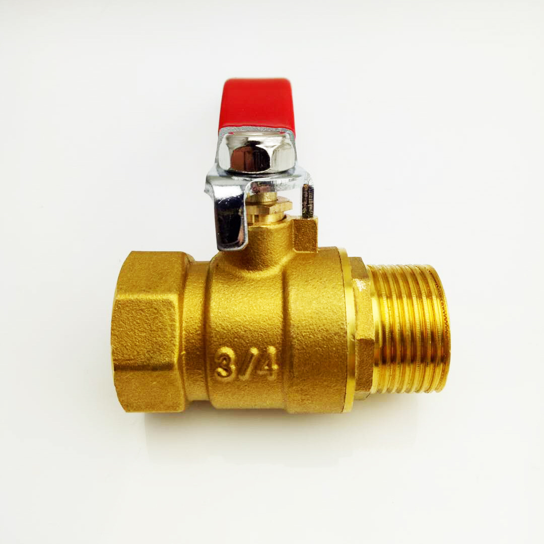 黄铜6分dn20双内/内外牙蝶柄铜球阀 黄铜加厚暖气燃气阀门水开关