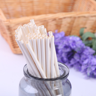 奶昔奶茶纸吸管定制 一次性可降解食用牛皮纸饮料吸管现货可彩印