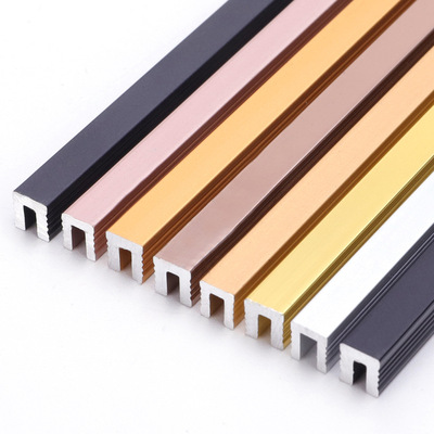3u槽铝型材收边条uv板装饰条卡条量大可定制颜色