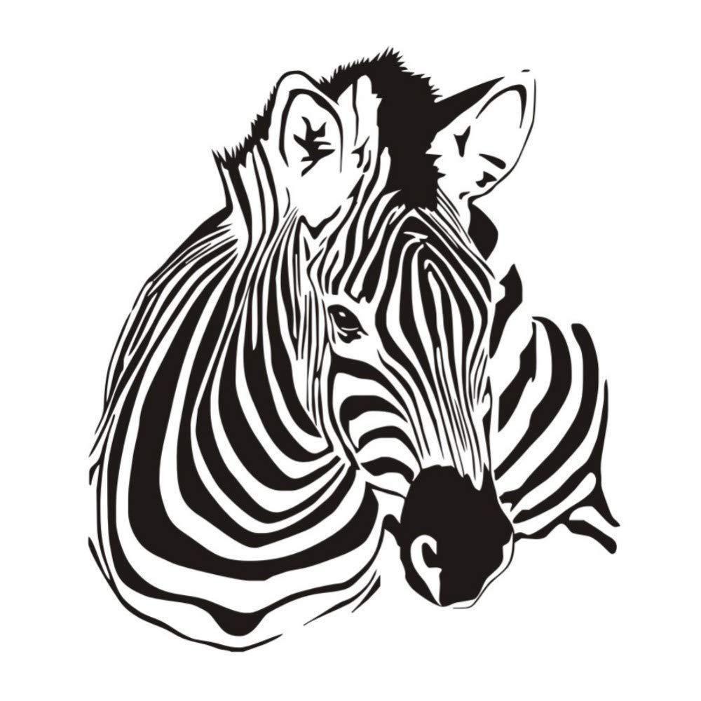 斑马图案创意精雕家居艺术装饰墙贴画