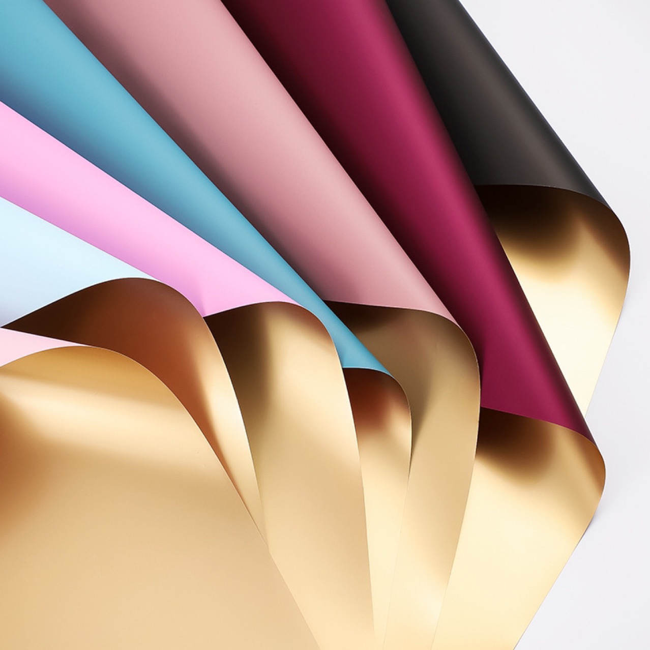 金彩纸双色金色欧雅纸韩式鲜花包装纸花艺花束包花纸花店包装资材