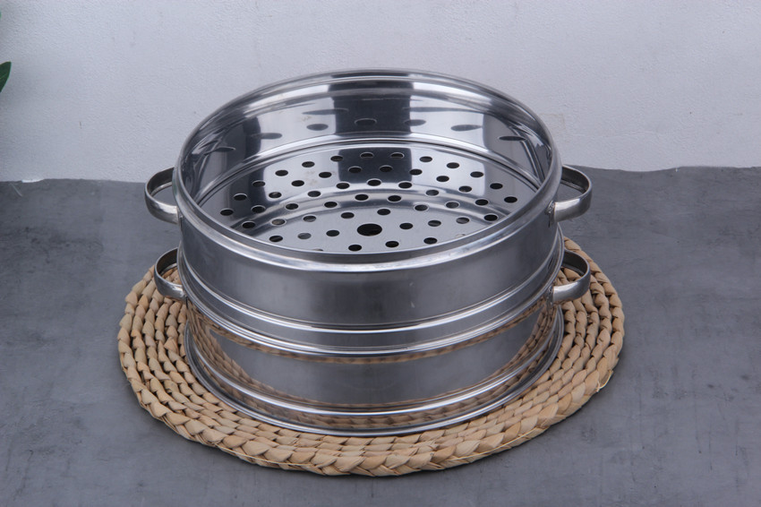 不锈钢蒸格沙县小蒸笼屉蒸饺笼带磁迷你小蒸笼14-32cm蒸笼格