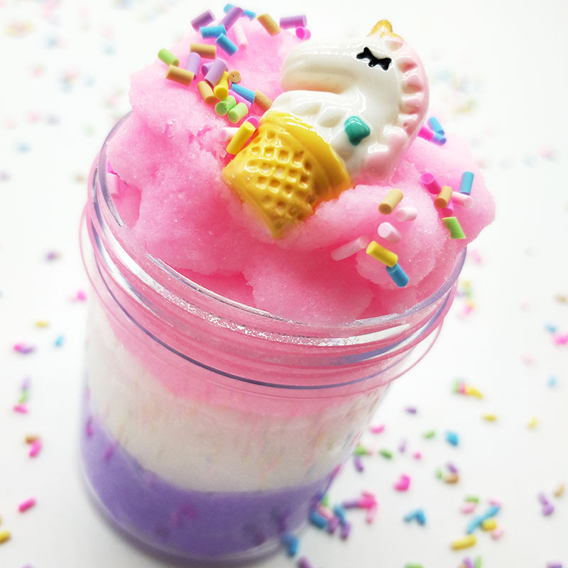 新款千丝泥独角兽史莱姆slime拉丝泥拼色蚕丝泥diy发泄泥益智彩泥