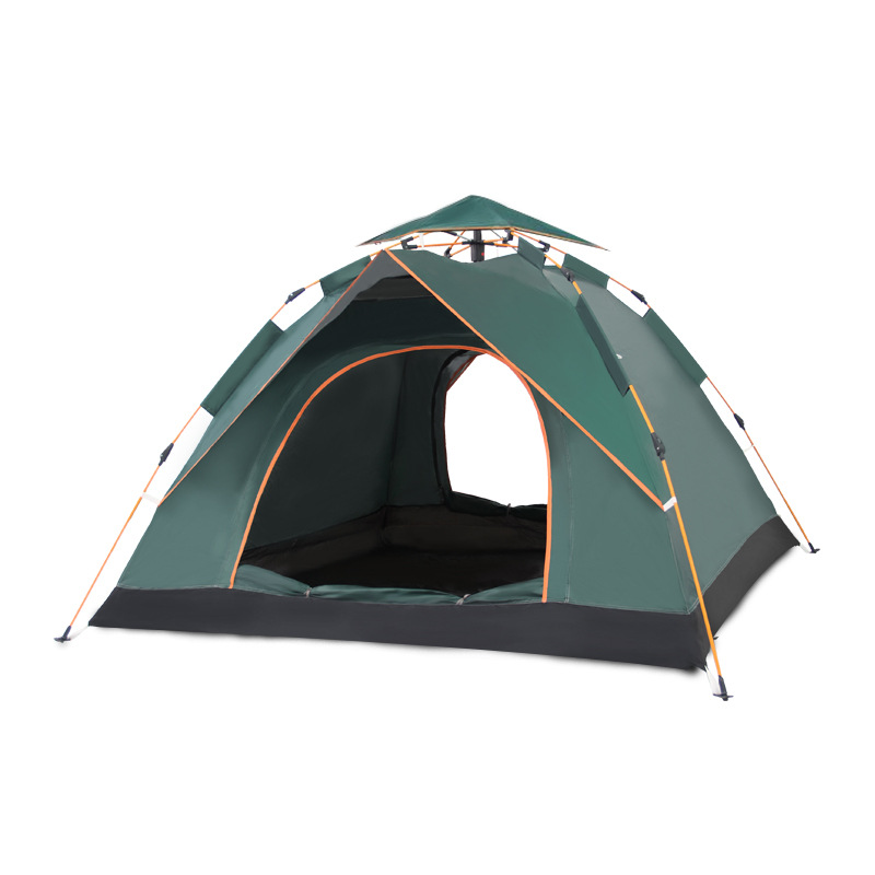 Outdoor Sun Protection Automatic Tent Camping Camping Beach Leisure Single Double 3-4 Person Tent Quickly Open Building-Free