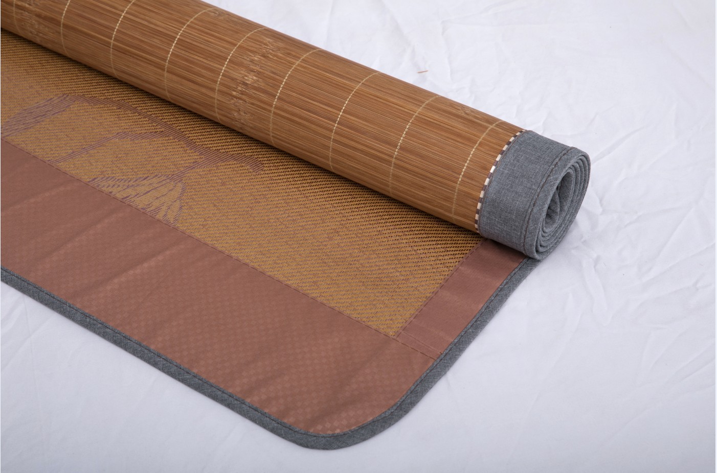 安吉厂家新款竹席2.6对节碳化水磨背面藤席子1.8米1.5米一件代发