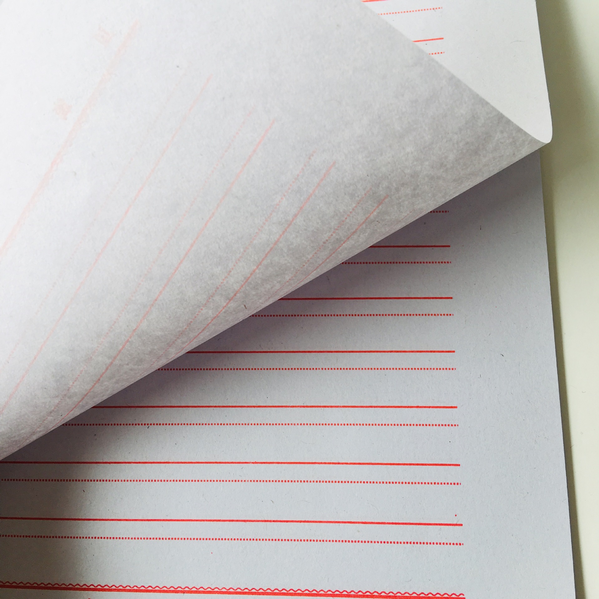 厂价直销 三园 双线稿纸 练习纸 硬笔书法16开信纸 演草纸木浆纸