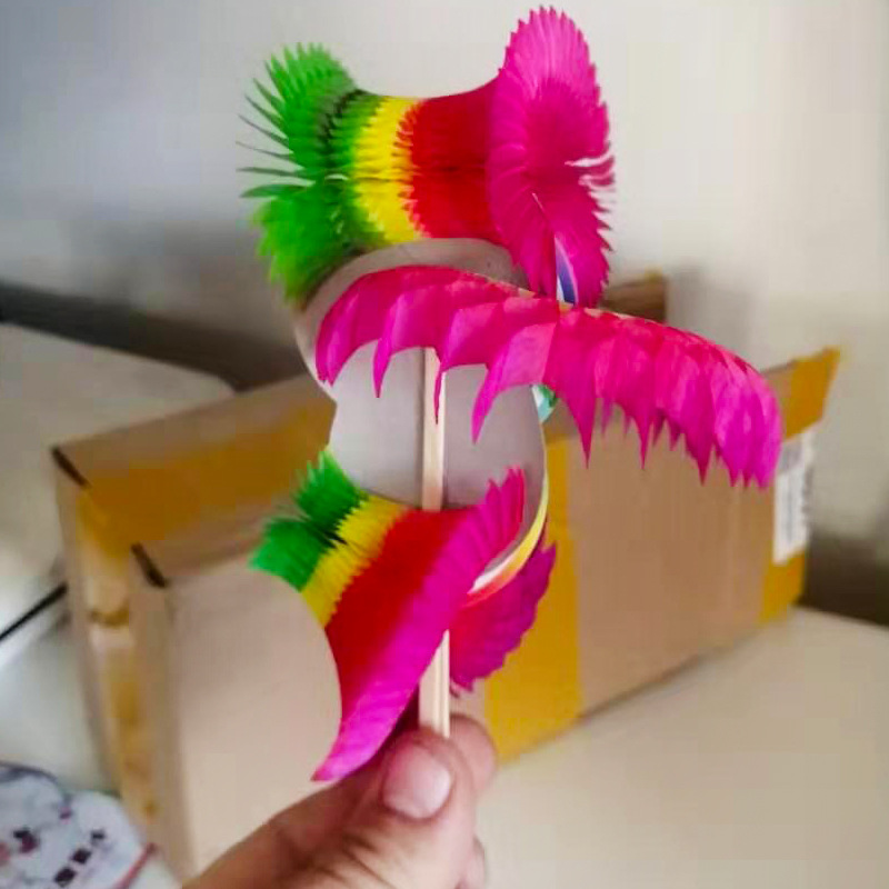 厂家直销纸翻花民俗玩具幼儿园校园团体活动艺术翻纸花