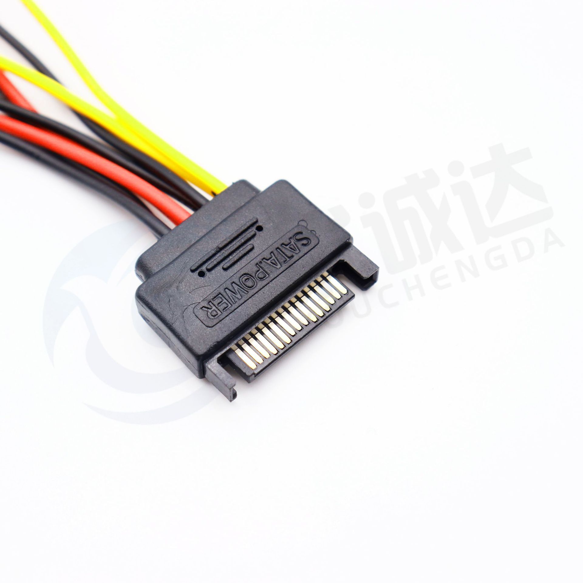 sata15pin一分二电源线 sata硬盘数据线一拖二 sata串口电源线