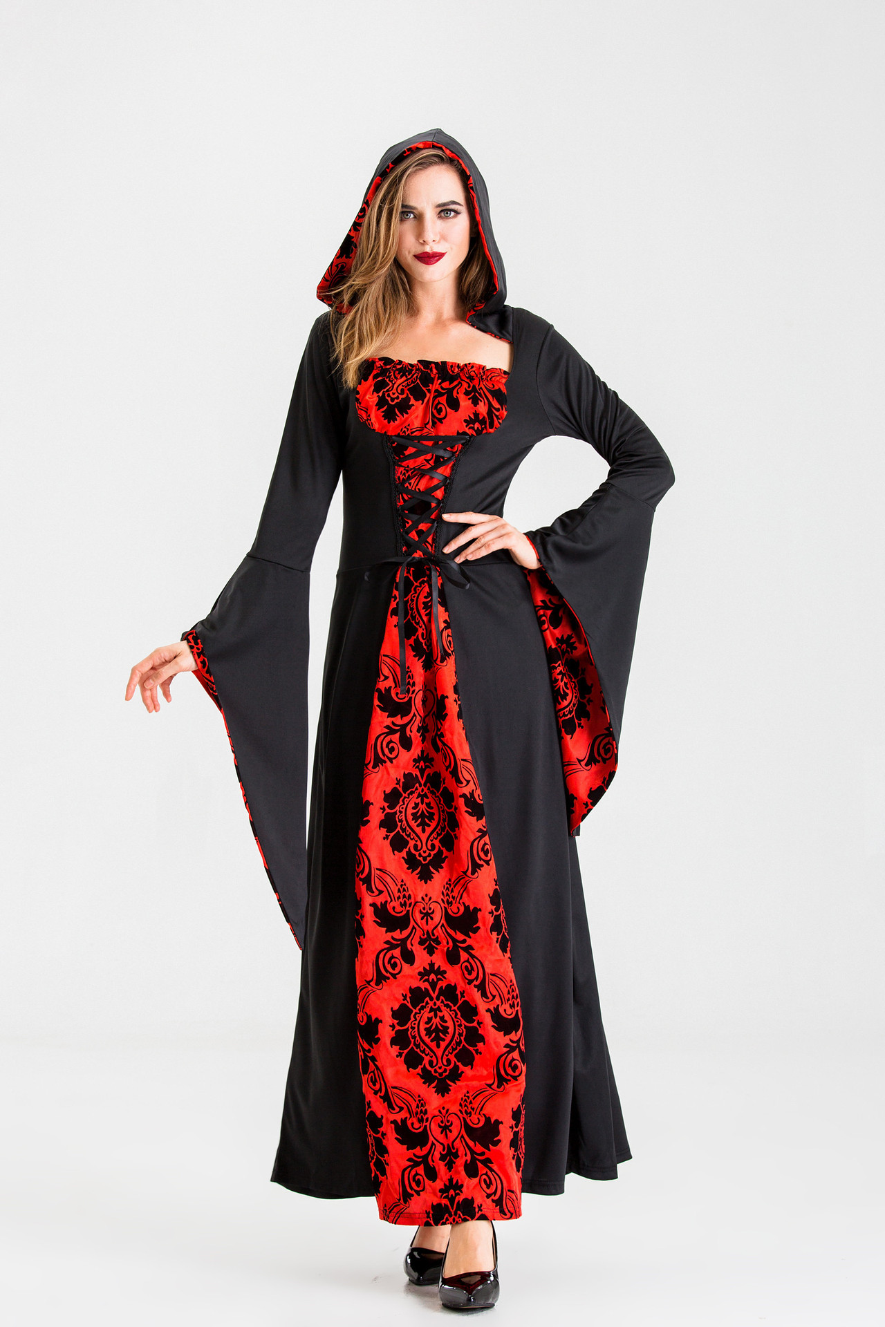 新款万圣节黑红色鬼新娘服装吸血鬼化妆舞会舞台装ds演出服批发