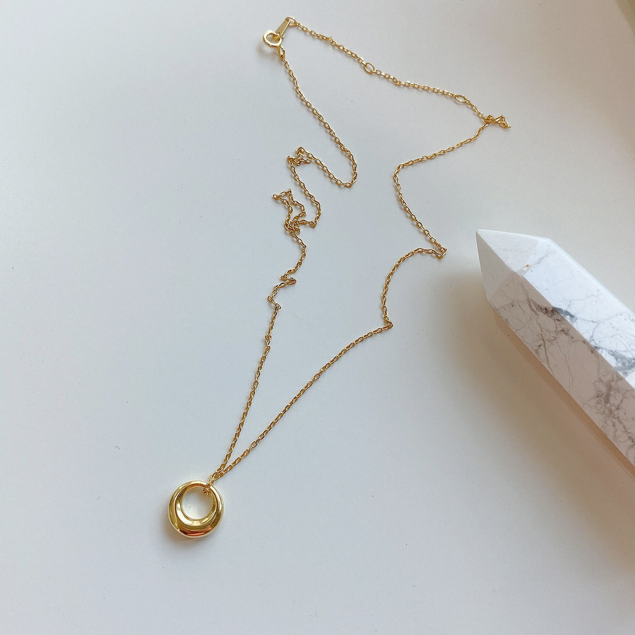 mc范智乔韩版饰品欧美925纯银螺旋项链网红ins流行项链短款脖链