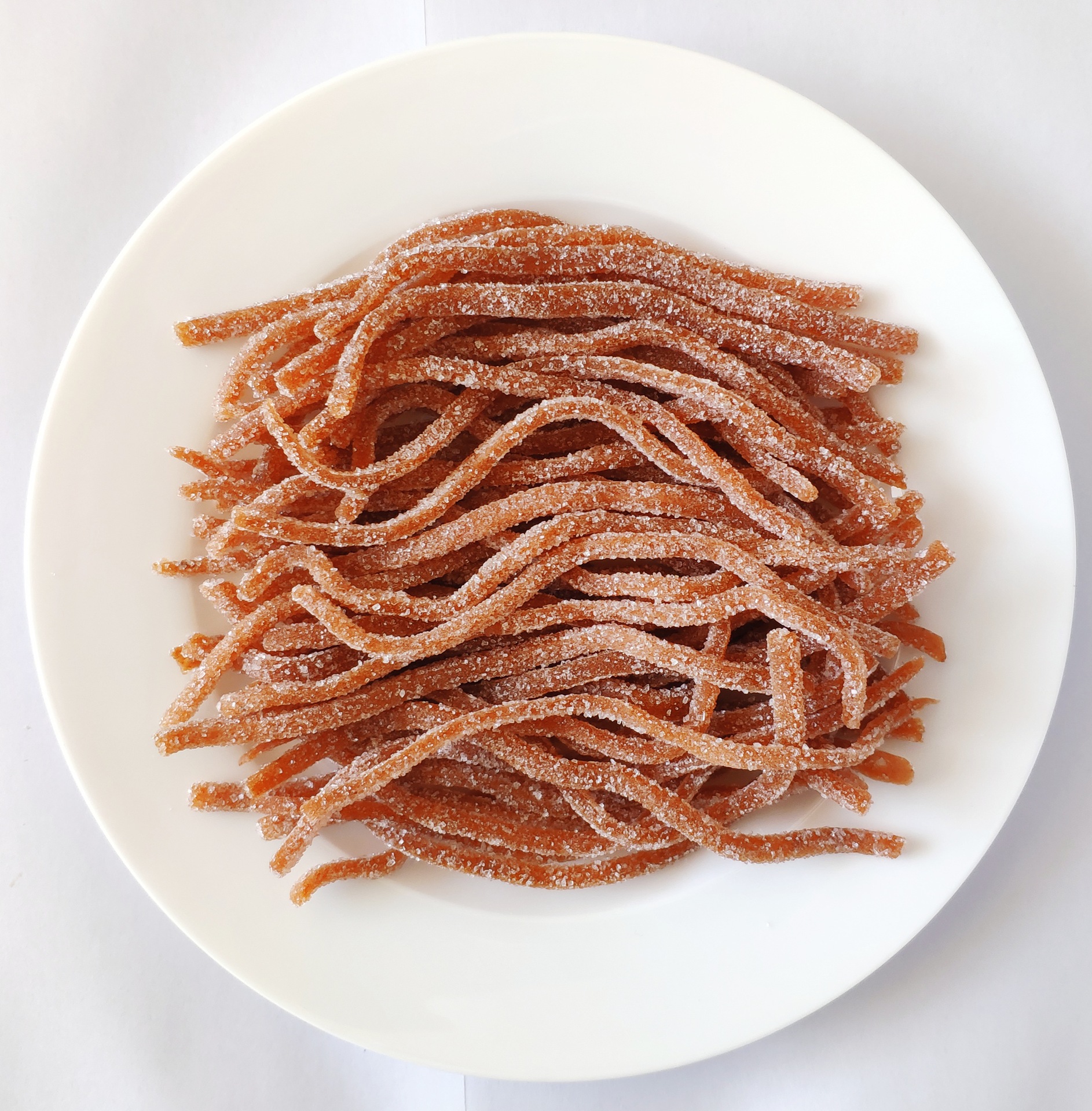 青欣厂家直供 雪花山楂条 外层裹细砂糖 不化糖雪花山楂 山楂制品