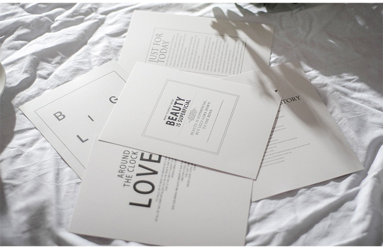 ins风简约英文卡片拍照背景纸 珠宝首饰美妆拍照道具背景杂志卡片