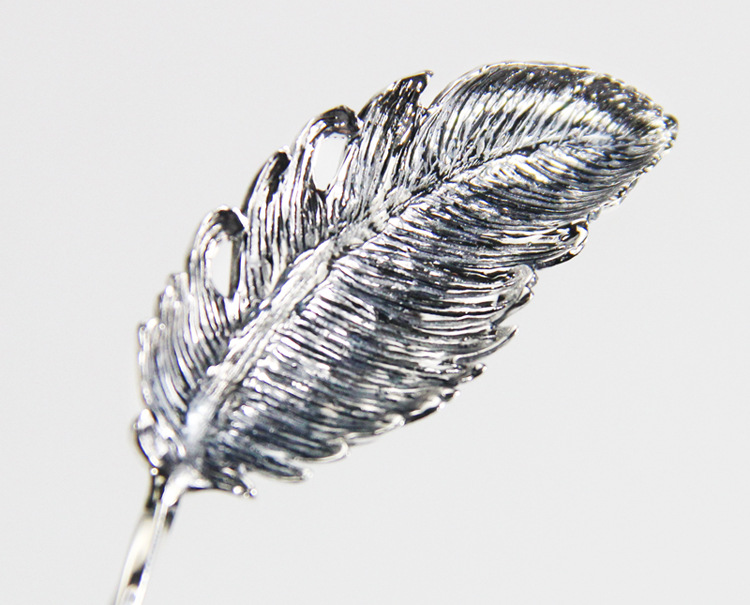 lafuli雪茄通针 925纯银羽毛通针 便携雪茄疏通器通针穿刺 通气针