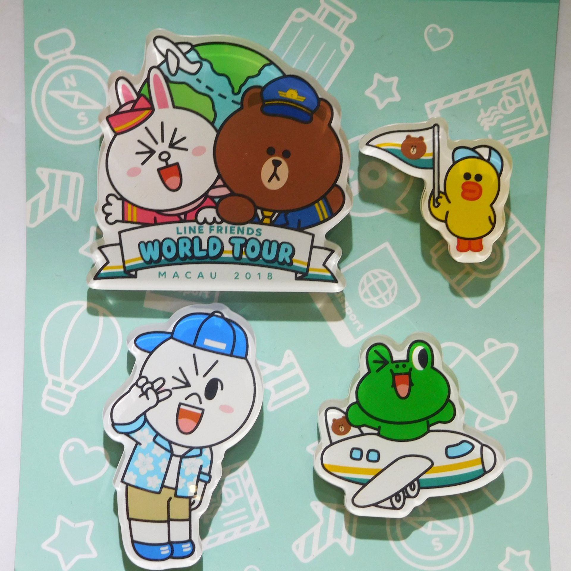 亚克力卡通可爱冰箱贴定制 柯式印刷 磁性冰箱贴 厂家直销