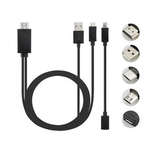 S4 S5转hdmi 安卓micro 5PIN+11PIN to HDMI mhl视频适配器同屏线