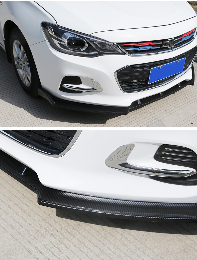 适用16-19雪佛兰科沃兹前铲改装三段式前唇汽车运动包围改装装饰