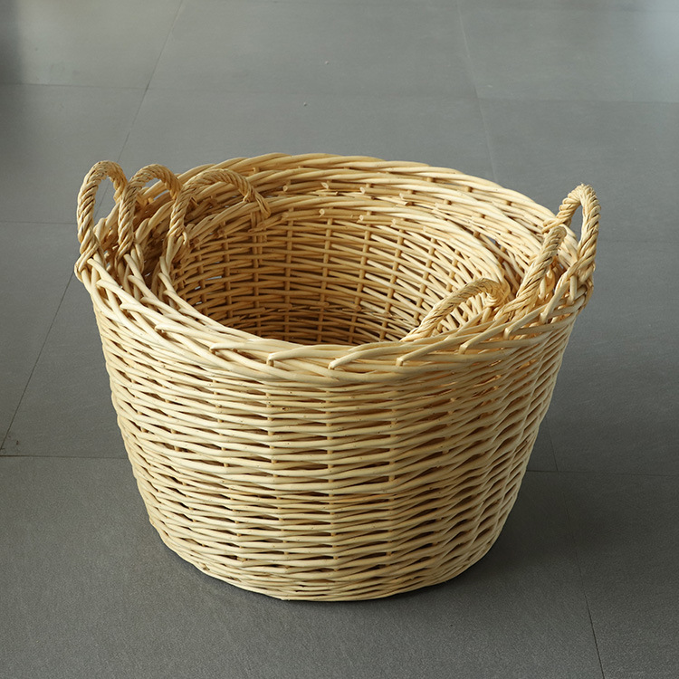 Oversized Wicker Storage Basket European Firewood Basket Linyi Wicker Factory Supply Laundry Basket