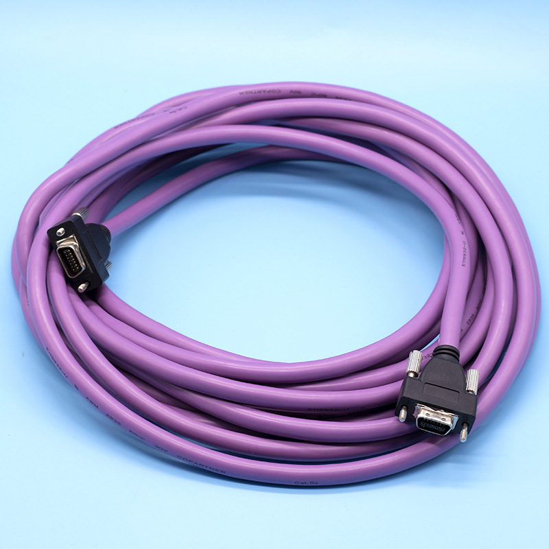 图彩板卡喷绘机写真机高密线奥威黑迈14芯4米6米小车主数据线紫色