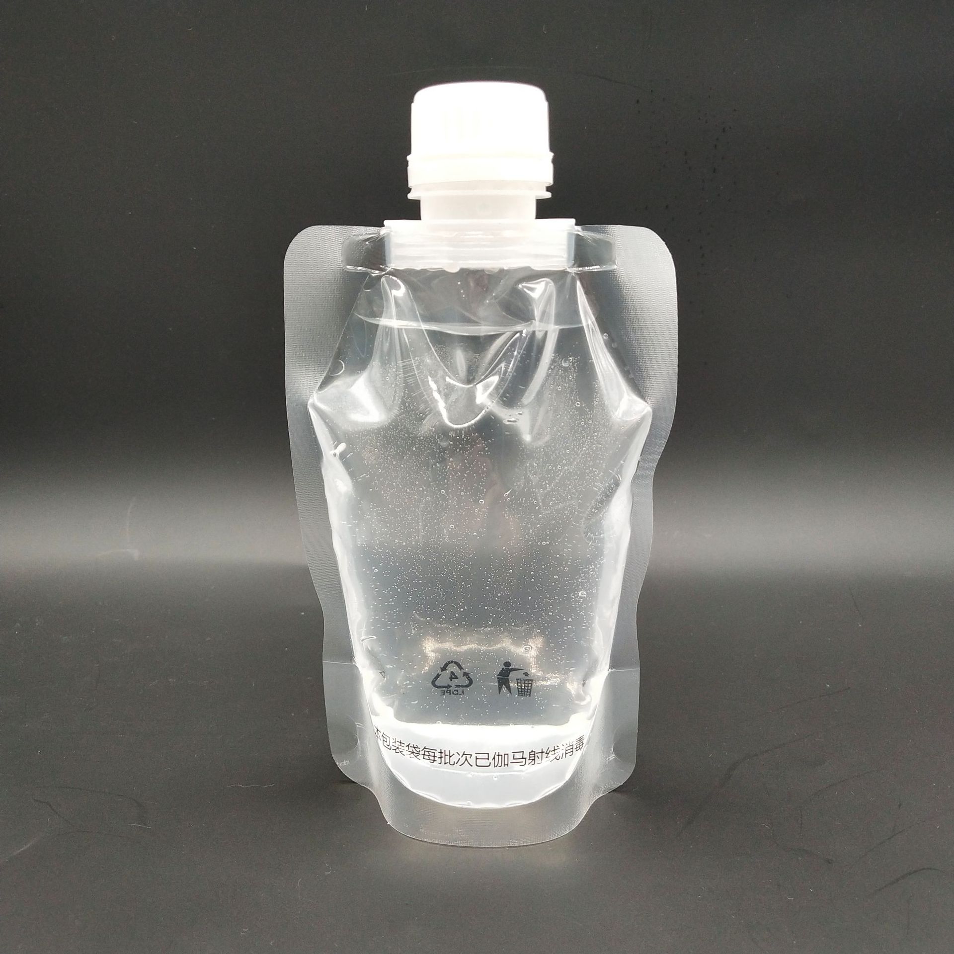 现货200ml透明22口径吸嘴袋蜂蜜手摇奶茶吸嘴包装袋伽马射线消毒