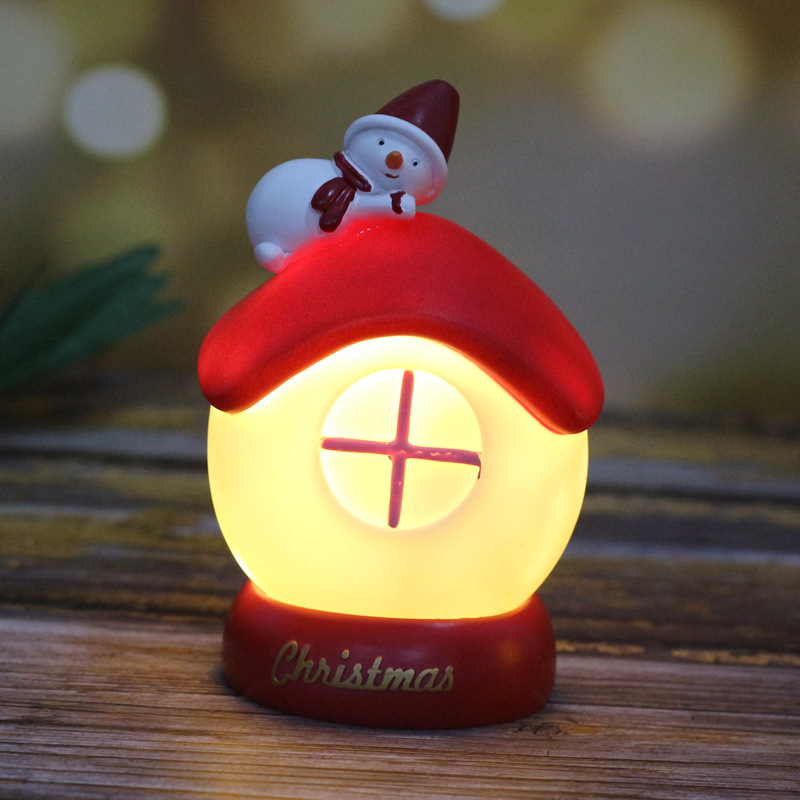 圣诞节雪人平安夜房子夜灯小夜灯装饰品创意礼品家居摆件学生礼物