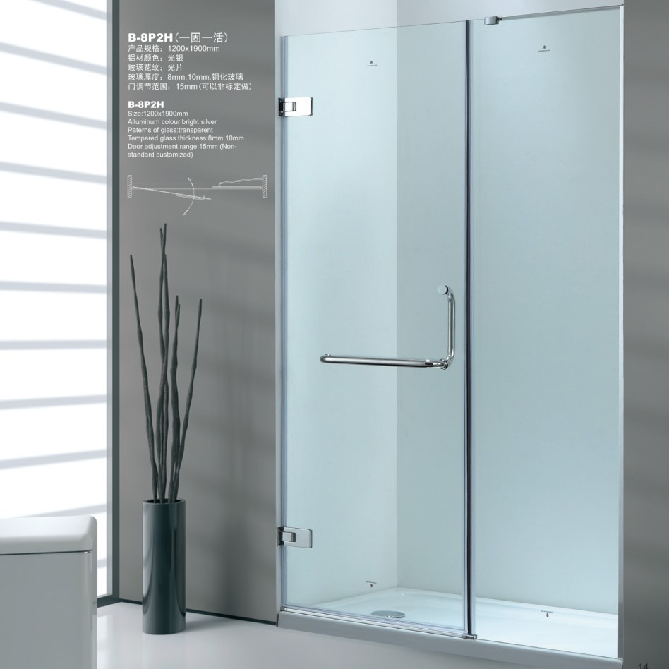 长固酒店工程淋浴沐浴房 不锈钢洗澡间隔断简易玻璃弧扇形浴室