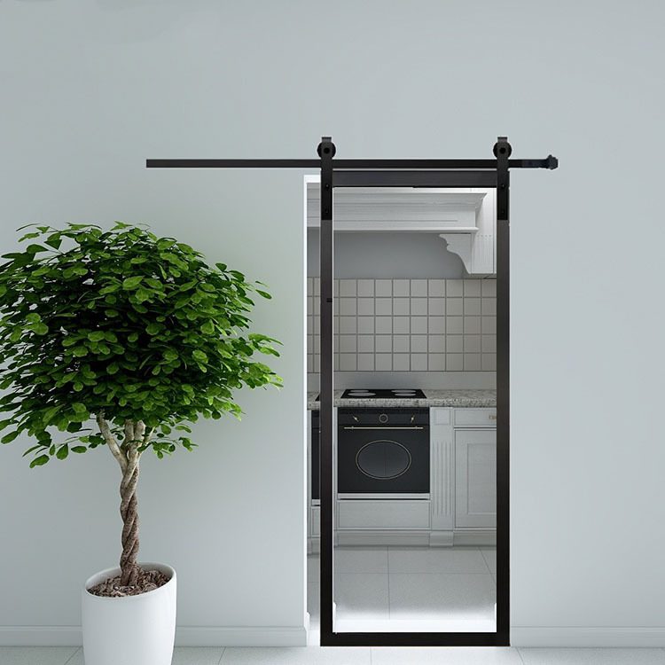厂家批发谷仓门吊轨推拉门钛合金厨房卫生间无下轨浴室门隔断移门