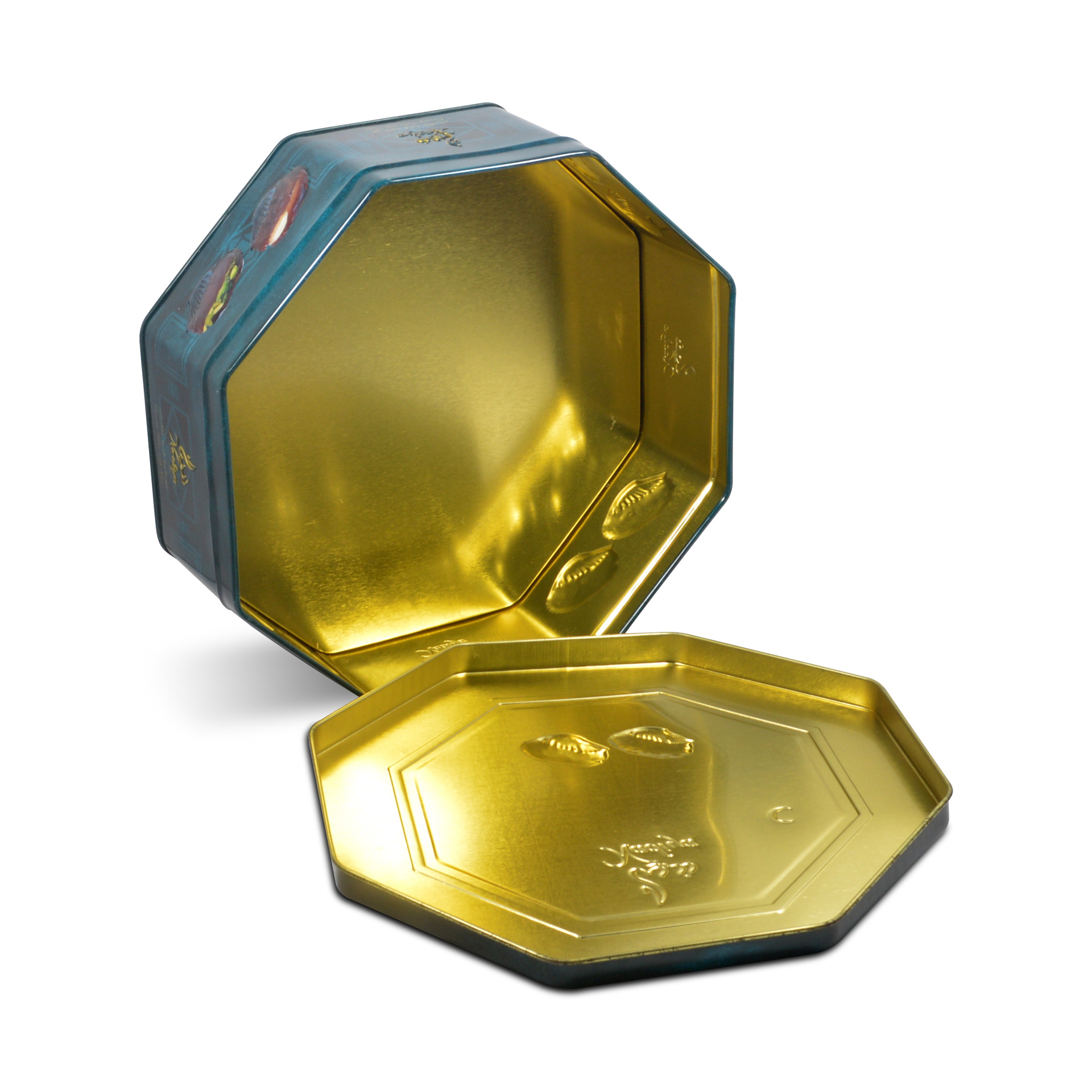 马口铁八角罐 八边形曲奇饼干包装铁盒 多边形食品金属盒精致