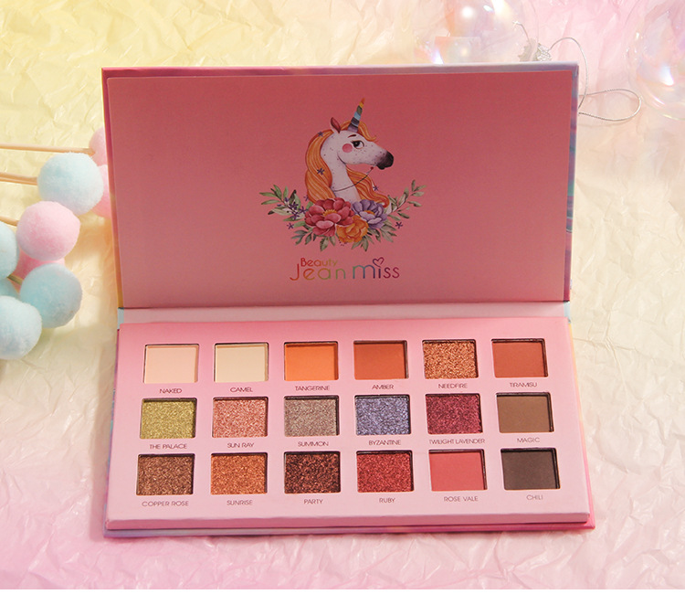 daisy dear彩虹独角兽眼影盘女学生平价哑光大地色初学者多色眼影