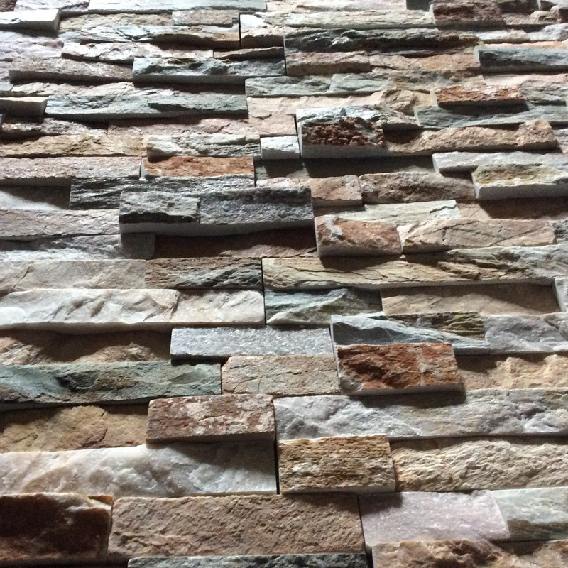 米黄色墙拼砖 批发毛石挡墙文化砖外墙青石板砖材别墅贴墙文化石