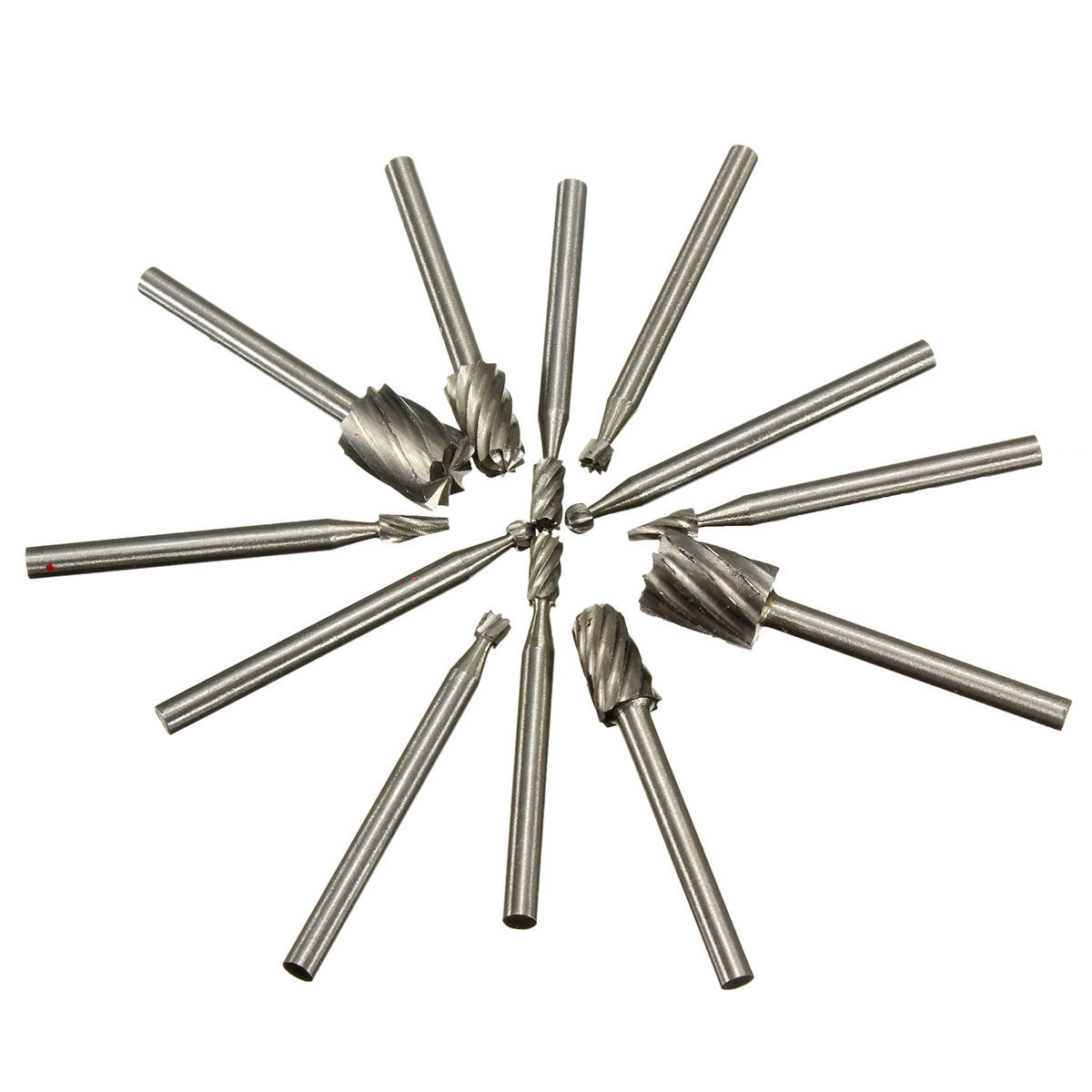 高速钢木工铣刀牙雕开槽刻花雕刻高速钢木工铣刀牙雕工具12支一套