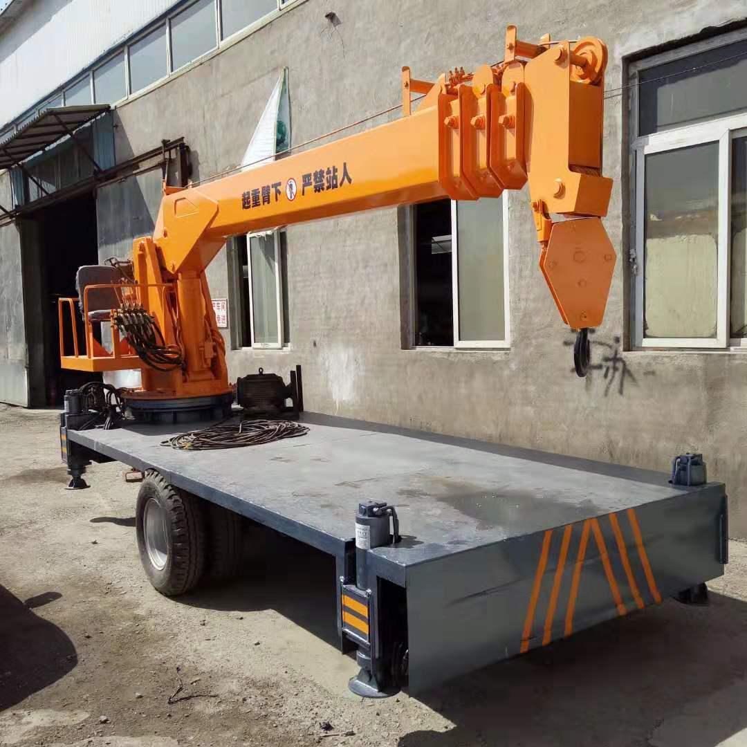拖拉机平板随车吊 8吨农用四驱拖拉机平板吊车 楼板集装箱运输车