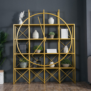 铁艺落地多功能书架 创意个性工艺品展示架北欧风客厅隔断置物架