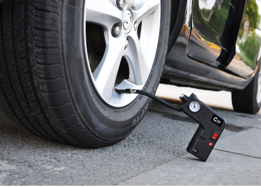 枪神轮胎车载充气 充气泵12v便携式轿车汽车轮胎打气泵