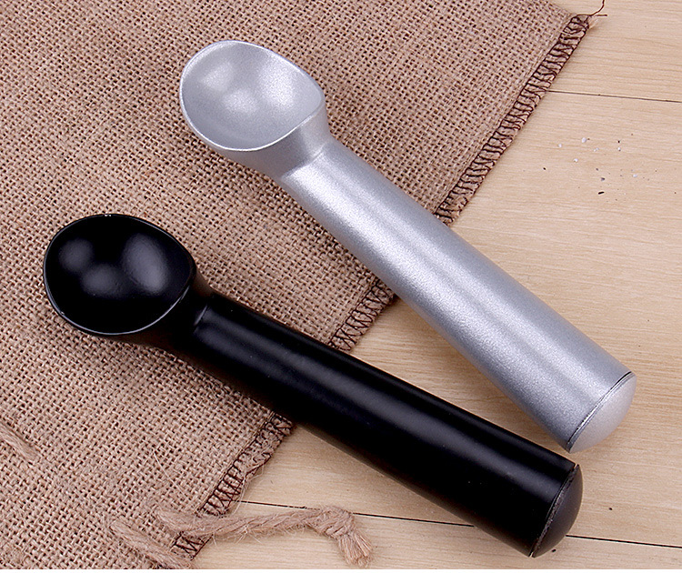 铝制不粘冰淇淋勺,挖球器,手动冰淇淋挖勺加厚冰淇淋勺 黑.银色-阿里