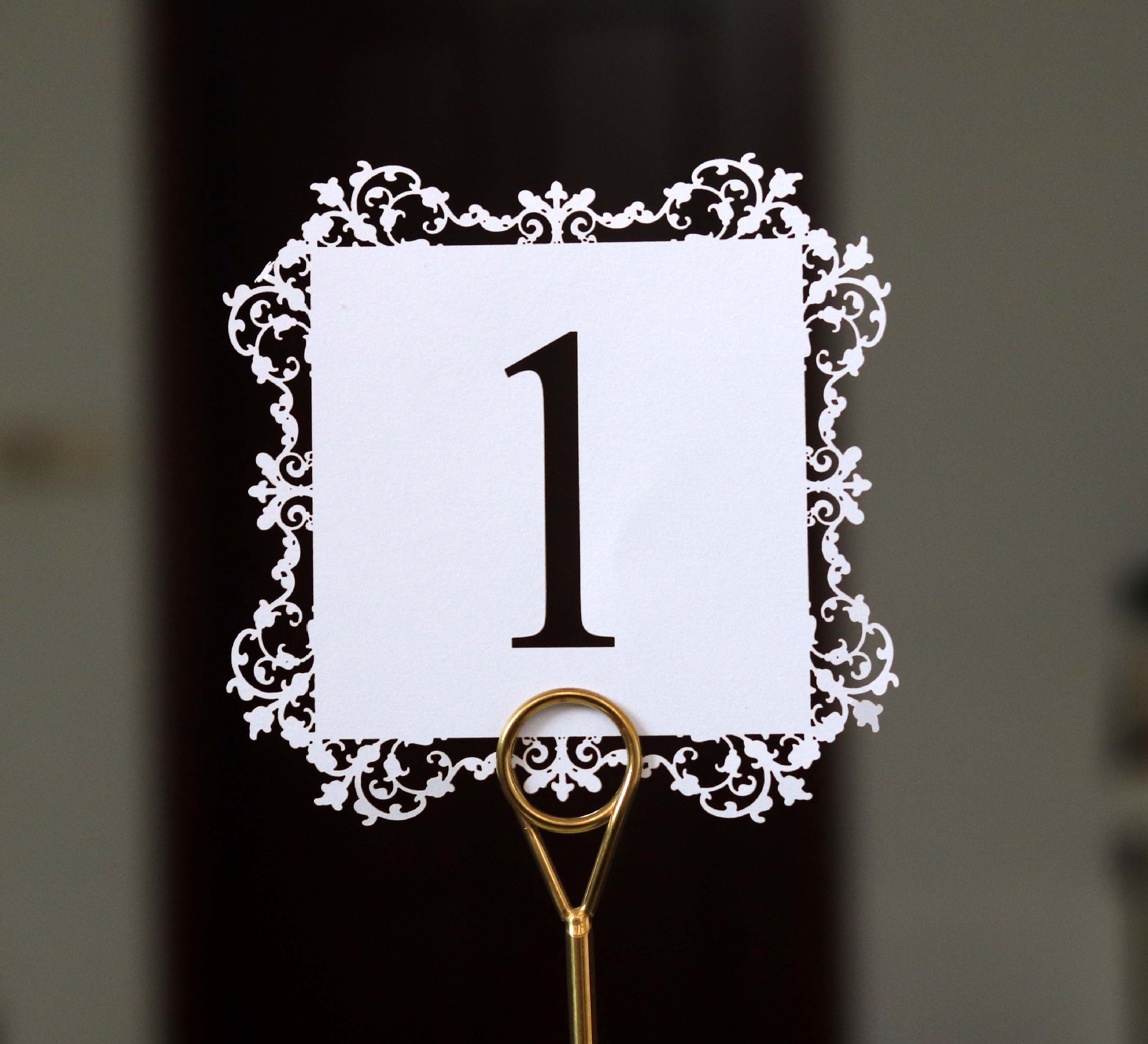 激光镂空纸号码牌桌卡席位卡座次卡座位牌1-10编号抽签对位号批发