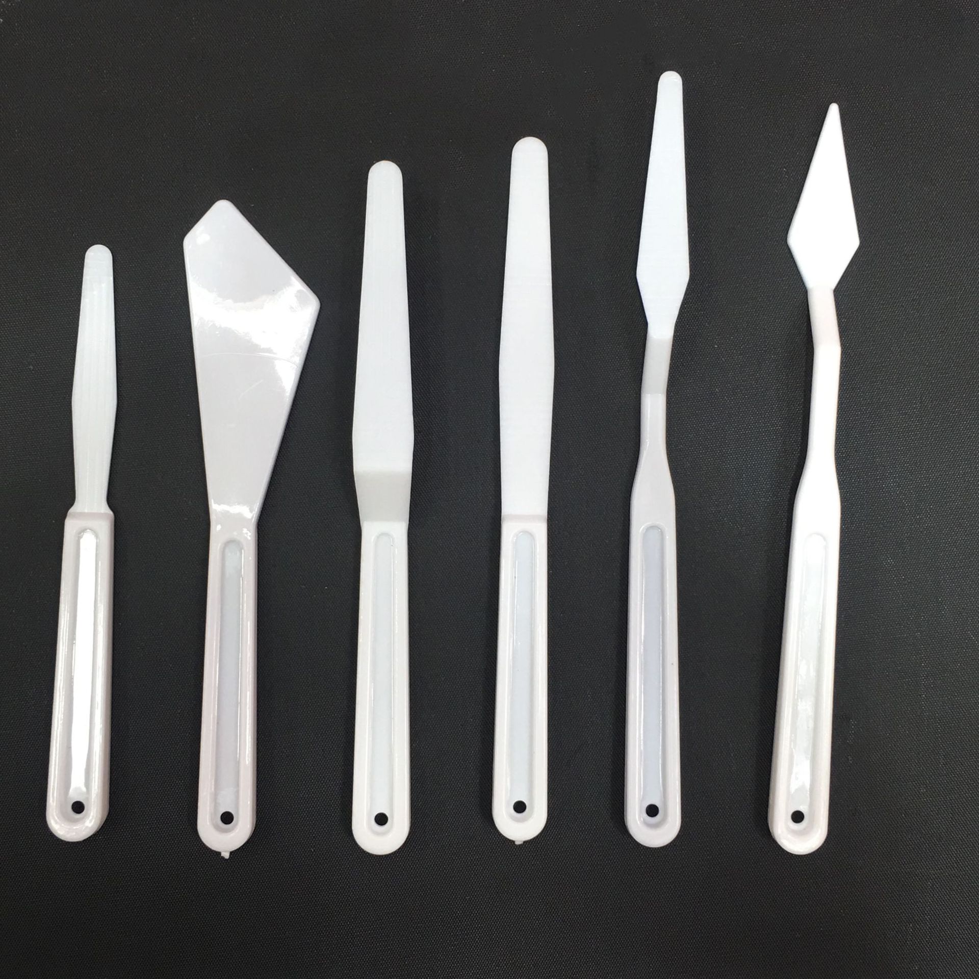 6支装diy陶泥初学工具 软粘土油泥雕刻刀 颜料调色刀 塑料刮刀