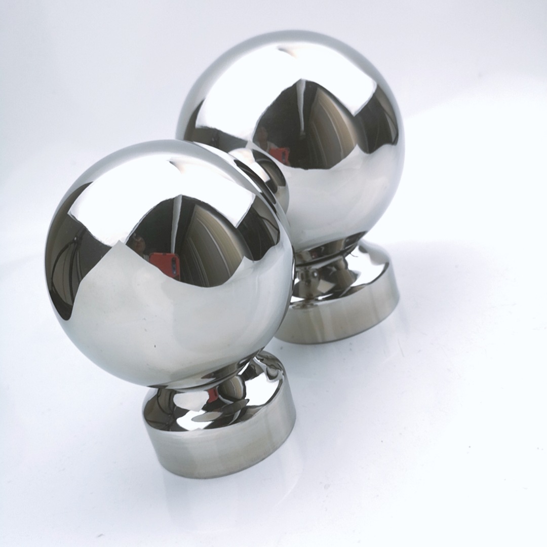 厂家直销不锈钢连体球圆球空心球带座楼梯扶手立柱球装饰球栏杆球