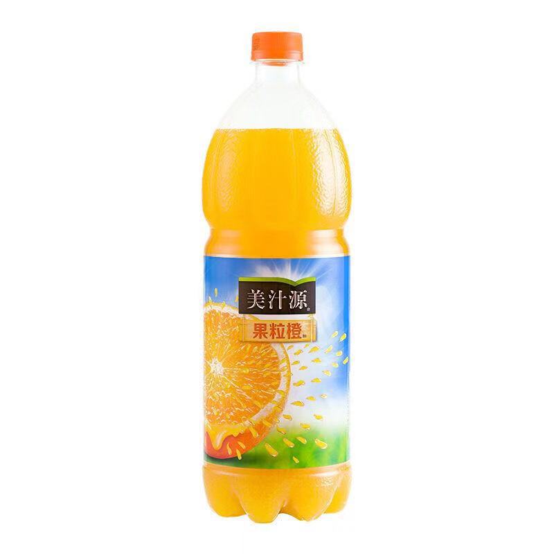 可口可乐美汁源果粒橙汁饮料1.25lx12瓶装整箱 家庭果味果汁饮品